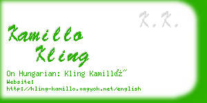 kamillo kling business card